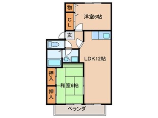 プロムナ－ド野中Ｅの物件間取画像